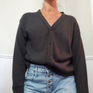 Dark grey knit sweater